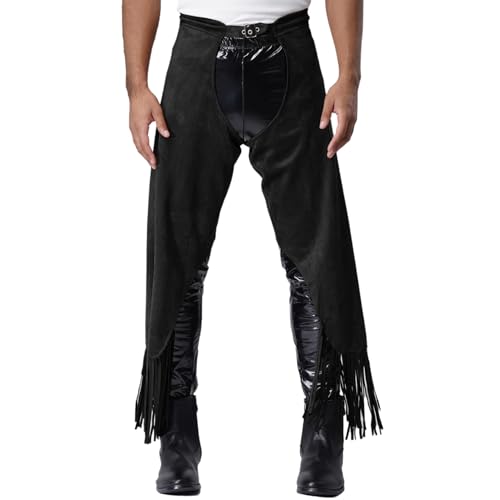 Costume de cowboy occidental pour homme en daim marron avec glands