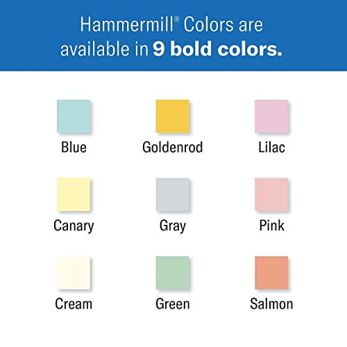 hammermill colored paper 20 lb blue printer paper 85 x 11-1 ream 500 sheets - made in the usa pastel paper 103309r