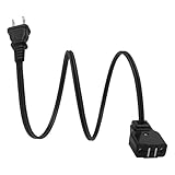 09982 Magnetic Power Cord Replacement for Presto FryDaddy and Granpappy Electric Turkey Stainless Steel Fryers, 120V 15A Compatible with Part 85691 9982