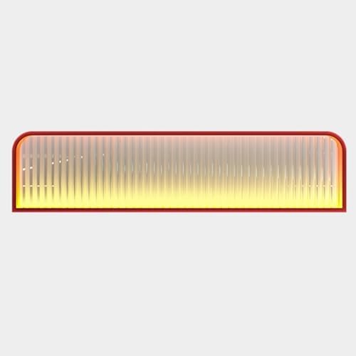 LED Translucent Tabletop Partition, Low Metal Desk Divider for Dining & Office Spaces, Stylish Gold Finish (L90xH25cm/35.4x9.8in) - Enhance Privacy & Aesthetics