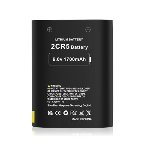 KOOAQQ Replacement 2CR5 Batteries (New Upgraded) 1700mAh 6 Volt Photo Battery for 2CR5M 5032LC DL245 EL2CR5 KL2CR5 RL2CR5 1-Pack