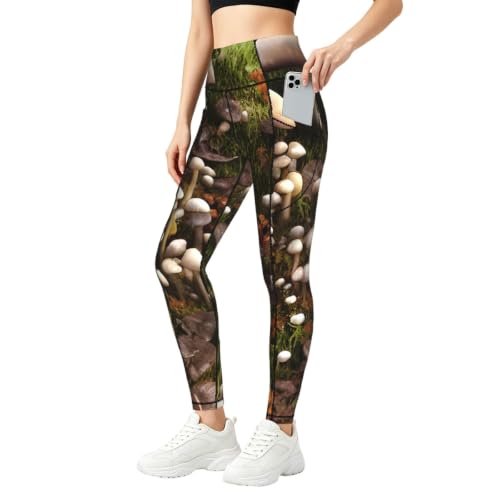 Leggings con estampado de hongos para entrenar y lucir cómoda a diario