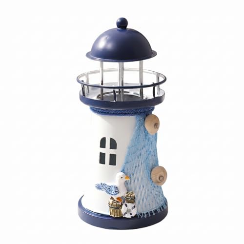 Mini figurine de phare peinte à la main avec finitions artisanales