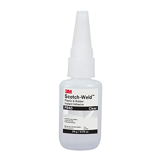 3M Scotch-Weld Plastic & Rubber Instant Adhesive PR40, Clear, 20 Gram Bottle