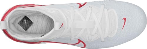 Nike Alpha Huarache NXT DJ6517-104 White/Pure Platinum/University Red Men's Baseball Cleats 15 US