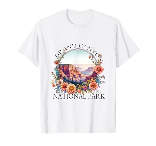 Floral Grand Canyon National Park Hiking Camping Outdoor T-Shirt