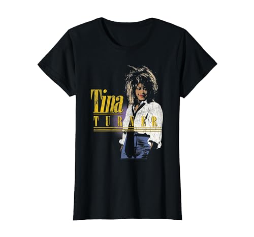 Tina Turner Distressed Necktie Photo T-Shirt, Women, Black, X-Large