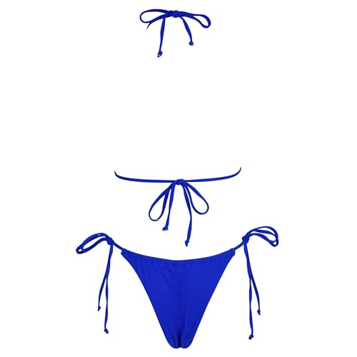 Image of MOSHENGQI Women Sexy Brazilian Bikini 2 Piece Spaghetti Strap Top Thong Swimsuit Bathing Suit