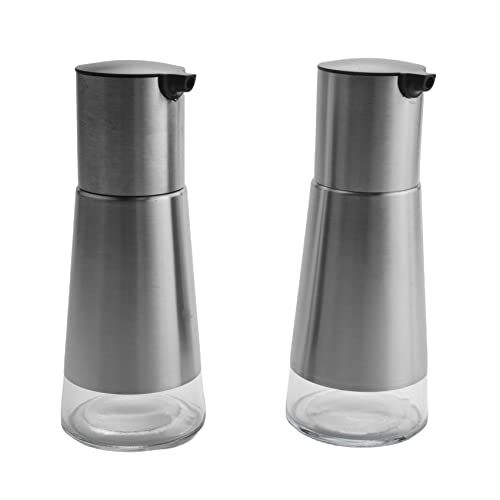 Asyduey Juego de Dispensadores de y Vinagre, 2 Unidades de Dispensador de con Elegante Botella de Vidrio y DiseñO Sin