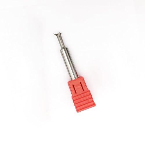 KLOT Solid Carbide Dovetail Milling Cutter 2mm-20mm 45°60°75° End Mill Uncoated for Aluminum/Copper (4mm 45° L50mm)