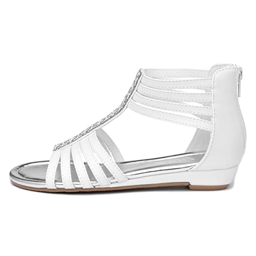 Lilley Isabel Girls White Diamante Sandal - Size 5 UK - White