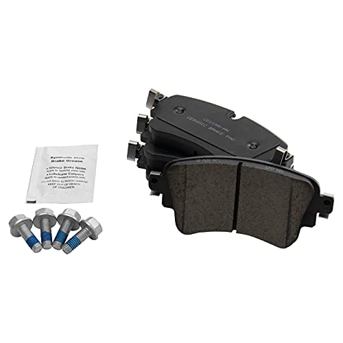 Image of TRQ Rear Brake Pad and Rotor Set Ceramic Compatible with 2017-2020 Audi A4 2017-2021 A4 Quattro 2021 A5 Sportback