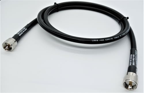 Câble LMR-400 coaxial fabriqué aux USA avec fiches PL259 UHF mâle micro-ondes