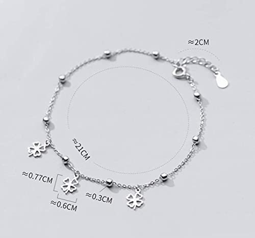 Anklet S925 silver sous forme de perles légères, le cadeau idéal pour elle - 6