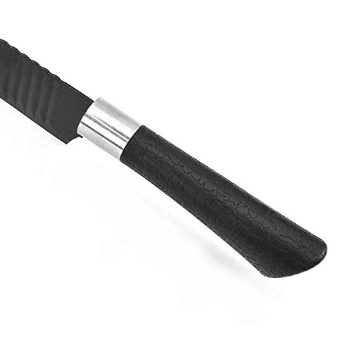 Bagonia Stainless Steel 3-Piece Kitchen Knife Set - Ultra Sharp Chef's Knives with Non-Slip Handle, Ergonomic Design - Ideal for Home & Restaurant Use, Black - Pack of 3