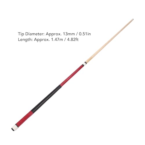 Pointe haute 13mm pour cette queue de billard en bois d'érable divisible en 2 pièces