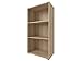 möbelando Regal Büroregal Standregal Beistellregal Holzregal Bücherregal Trio 3" Sonoma/Eiche