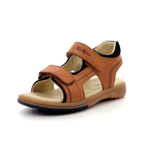 Kickers Platino sandales bout ouvert garçon en cuir de haute qualité