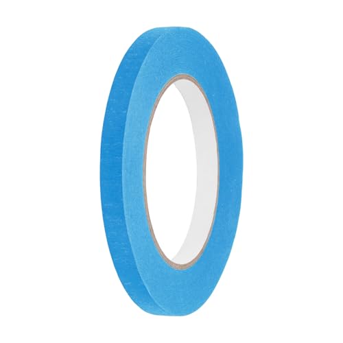 QUARKZMAN 3/8 X 54.6 Yard Ruban De Masquage Coloré Papier Crêpe Universel Ruban De Peintre Coloré Pour Art Dessin DIY Artisanat Étiquetage Scellage, Bleu