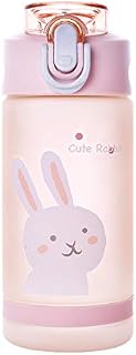 Diller Water Bottle With Straw Bottles Sports Cycling 500ml Bpa Free Plastic Hydration Flask Travel Mug K8849 (550ml, pink)