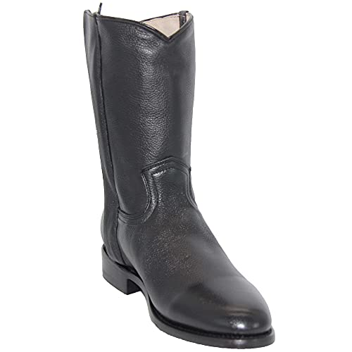 The Western Shops Men’s Genuine Leather Round Toe Roper Western Boot