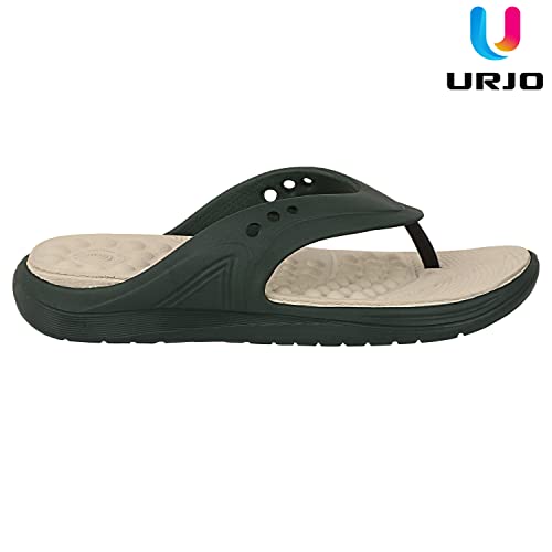 Image of URJO FOAM Men's Slippers /FlipFlops Lightweight Super Flexible Arch Support Durable Anti Skid & Stylish Dailywear Slippers /FlipFlops for Men