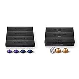 Nespresso Capsules VertuoLine Espresso Variety Pack (40 Count) + Melozio Medium Roast Coffee Pods (30 Count)