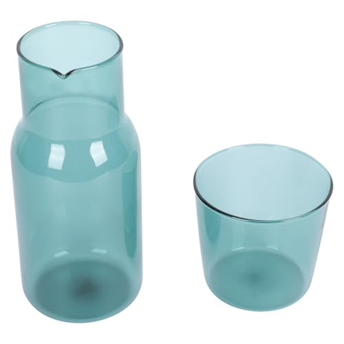 Set de Vaso y Botella de Agua en Vidrio Lake Green KALLORY