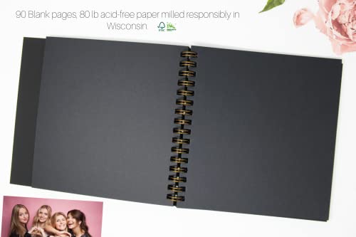 Modern Guest Book Wedding Guest Book Alternative. Softcover Wedding Guestbook With Blank Pages, Polaroid Guest Book Birthday Guest Book Black Pages, Softcover 8.5 X 8.5 #TOP1