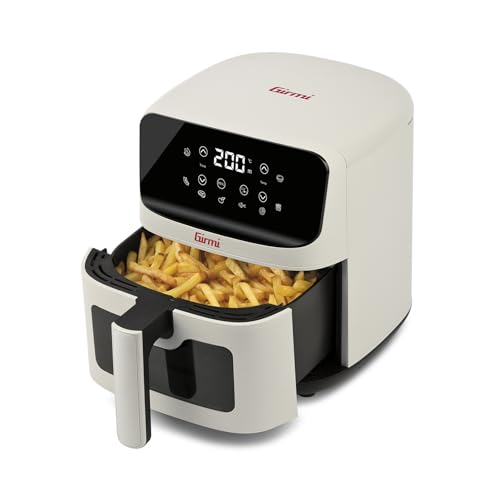 Girmi FG27 "Ecofrit Lite" Friggitrice ad Aria 4,2 Litri, 1400 W, 4.2 Litri, Display digitale, 8 programmi, Timer, 80-200° C, BPA/PFOA Safe, Ricettario incluso, Gesso - Immagine 4