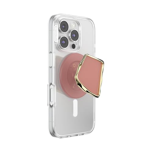 Image of PopSockets Phone Grip for MagSafe with Kickstand, Magnetic Stand, Swappable Top, Secure Hold for iPhone MagSafe Cases, Phone & Tablet Grip - Enamel Clay Cut