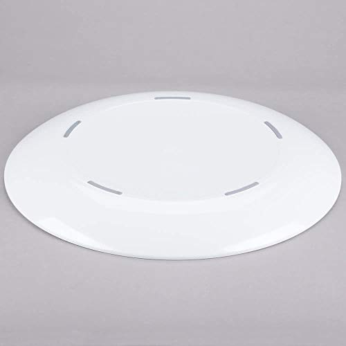 18" White, Round Display Melamine Plate Siciliano, Break Resistant, Dishwasher Safe, Designed for Indoor and Outdoor Use, Siciliano ML-240-W, (Pack of 1) - Thumbnail 2