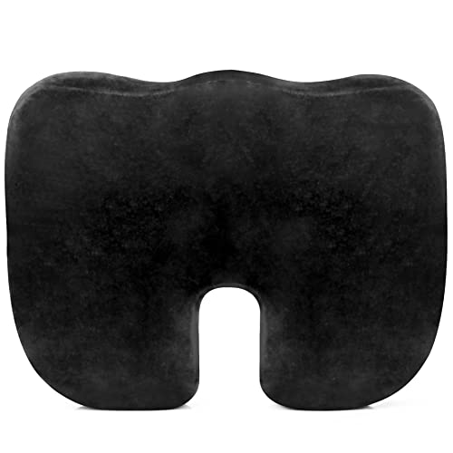 TENSWALLXCJC Comfort Memory Foam Cojín para la Silla de Oficina: Adecuado para Oficina, Coche, Silla de Ruedas, cómodo cojín en Forma de U, cojín de descompresión, cojín Transpirable ergonómico, ZD-02 Cover