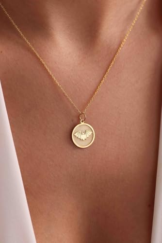 Collier unisexe ailes de chauve-souris gravées bijou LKBEADS - 4