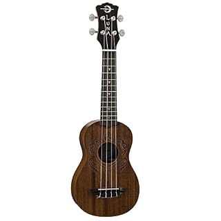 Luna Guitars UKE HONU Ukulélé Soprano Marron - Les Beatles, Paul McCartney, John Lennon, RIngo Starr, George Harrison