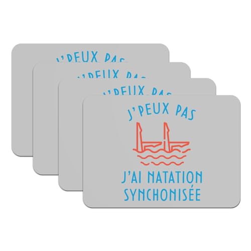 Sets de table caoutchouc antidérapants lot de 4 gris grand format pour table propre