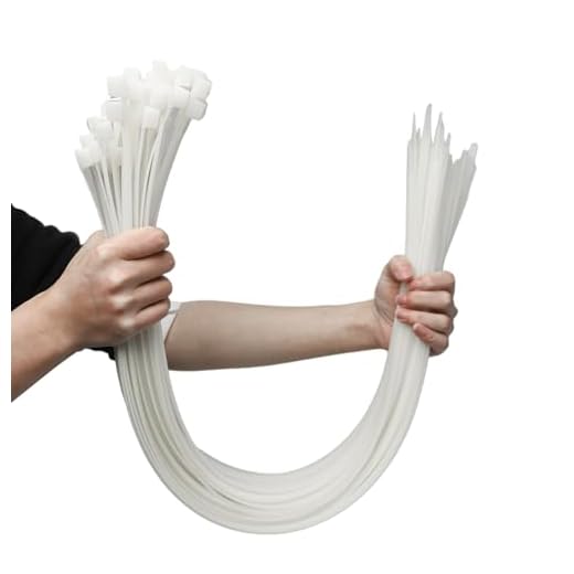 Large Zip Ties 36 inch Black Extra Long Cable Ties Heavy Duty with 250 lbs Tensile Strength，Durable & Secure – Ideal for Industrial, Home, and DIY Uses(White, 36''(50 Pack))