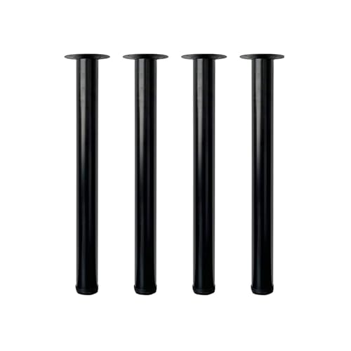 Jahof Adjustable Table Legs 50 cm, Metal Furniture Legs for Coffee Table diameter 50mm, Set of 4, (50cm, Black)