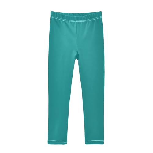 Teal Girl Leggings Yoga Leggings Pants Dance Pants Tights Trousers Girls Athletic Pants, 4T