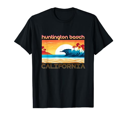 Ropa de recuerdo retro vintage de Huntington Beach Camiseta