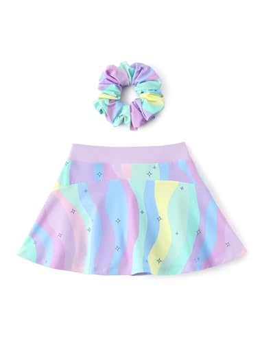 Image of Disney Stitch丨Frozen丨Princess丨Minnie Mouse Girls Skirts Inner Pocket Shorts + Scrunchie Athletic Golf Tennis Skorts 2-9Y