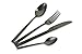 Villa d'Este Home Tivoli 2197796 Lexington Besteck-Set 24 Stück Schwarz Matt, Stahl