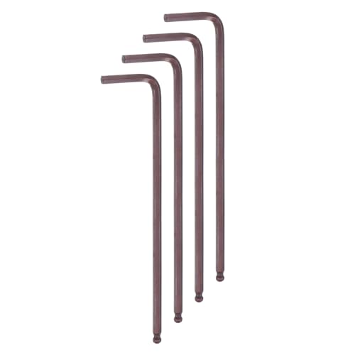 QUARKZMAN Llave Hexagonal de Bola de 4 Piezas 3mm de Acero S2 En Forma de L Llave Hexagonal Métrica de Brazo Largo para Herramientas de Reparación Del Hogar Roja