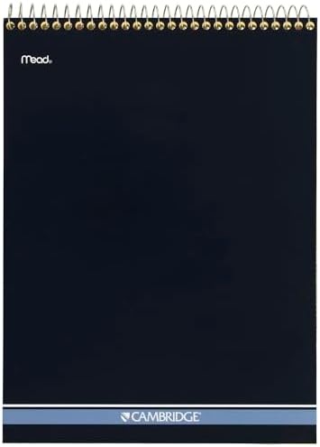 Mead Legal Pad, Top Spiral Bound, Wide Ruled Paper, 70 Sheets, 8-1/2" x 11", Yellow Cyan (MEA59880)