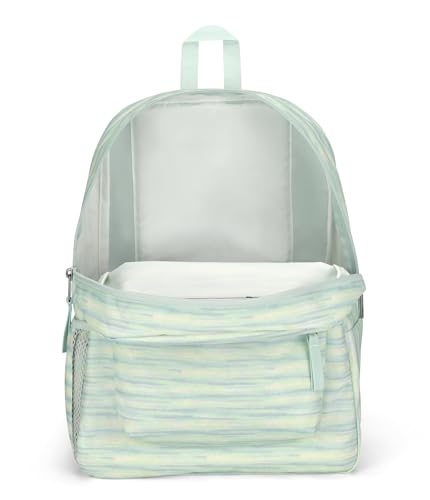 Image of JanSport Cross Town Backpack 17 inch x 12.5 inch x 6 inch - Simple Bag for Everyone with 1 Main Compartment, Front Utility Pocket - Premium Class Accessories - 70s Space Dye Fresh Mint
