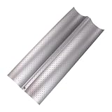 COSMOBETTY Edelstahl Baguette Backform mit 2 Schlitzen, Wellen Design
