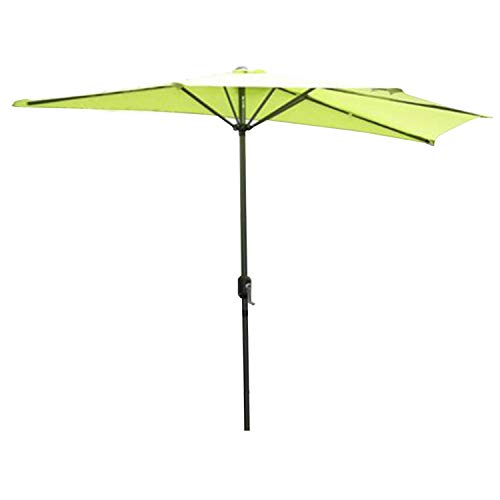 Angel Living 270 cm Semi - Parasol de Jardin, Résistant aux UV 50+, Demie Rond Ombrelle Contre Le Mur idéal pour Balcon, Terrasse, Jardin (Pomme Verte)