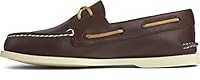 Sperry Men's Authentic Original 2-Eye Leather Boat Shoe, Brown, 9.5