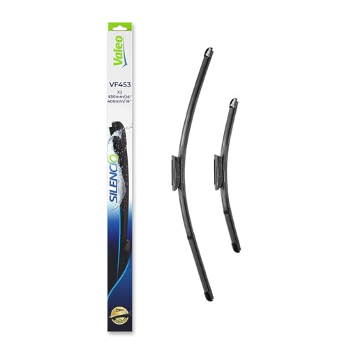 VALEO Silencio Essuie-glace - VF453 - Kit de Balais d'Essuie-glace 650 mm / 400 mm Plats d'Origine de Haute performance, Visibilité Supérieure sur la Route- Avant - Lot de 2 Balais - 574653