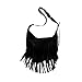 RJDBBD Women's Fashion Fringed Crossbody Bag Retro Tassels Hobo Hippie Purse Casual Shoulder Handbag with PU Strap,Black